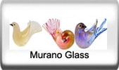 Murano glass birds and vases from Italy