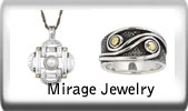 Mirage sterling two tone jewelry bracelets, earrings, rings, pendants